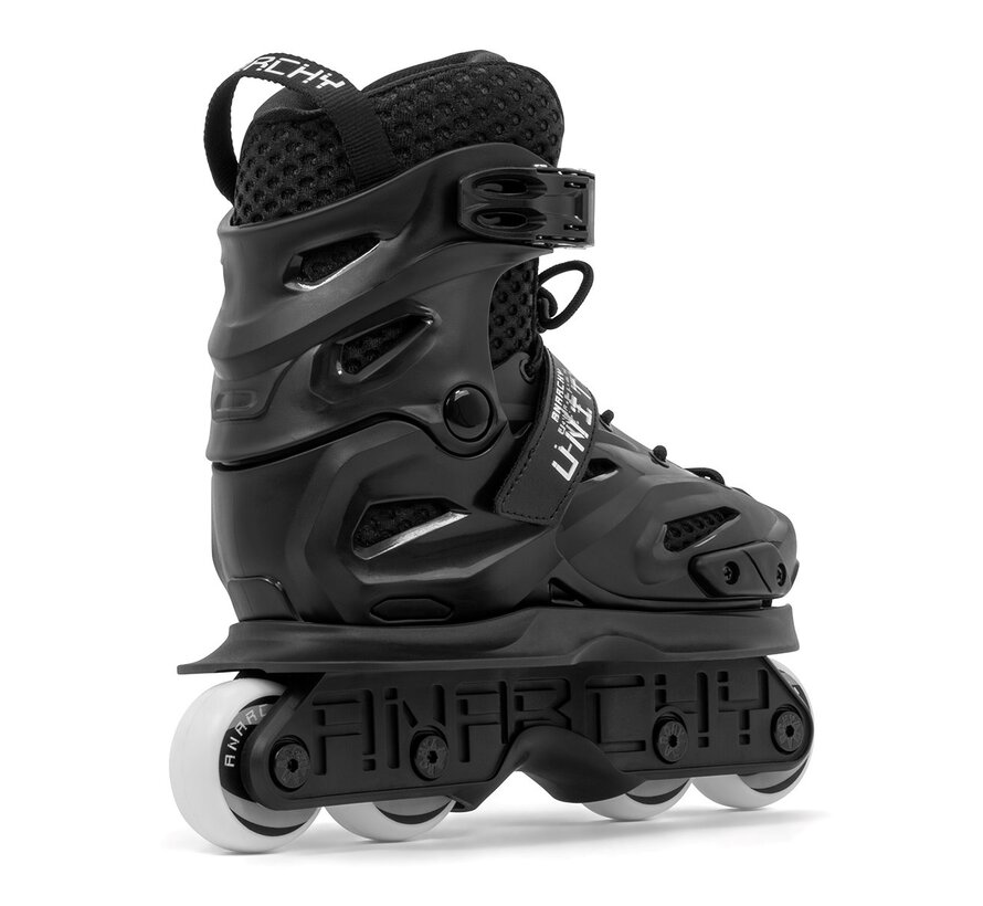 Patines agresivos ajustables Anarchy Unity Tamaño ajustable, construcción de carcasa rígida y configuración de grind de 4 ruedas