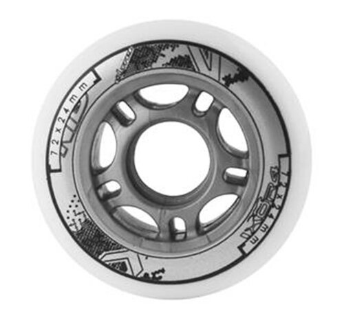 Nils Kółka do rolek Nils Extreme PU, białe (zestaw 4 szt.) | 72 mm, 76 mm lub 80 mm | twardość 82A i wysoki współczynnik odbicia PU