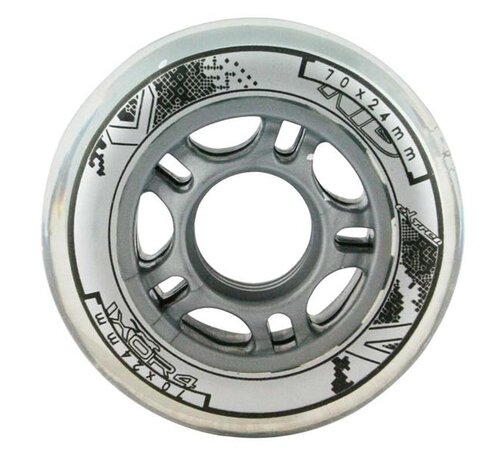 Nils Nils Extreme Transparent Inline Skate Wheels (Set of 4) | 70 mm or 72 mm | 82A Hardness and High Rebound PU