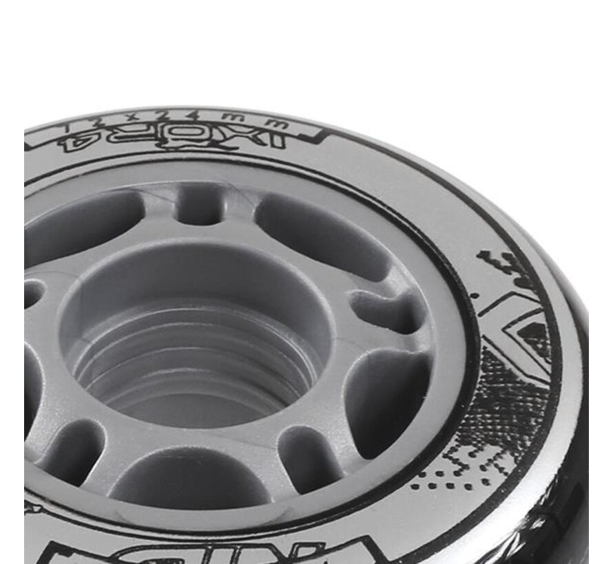 Ruedas de patines en línea Nils Extreme Black (juego de 4) | 70 mm, 72 mm o 76 mm | Dureza 82A y poliuretano de alto rebote