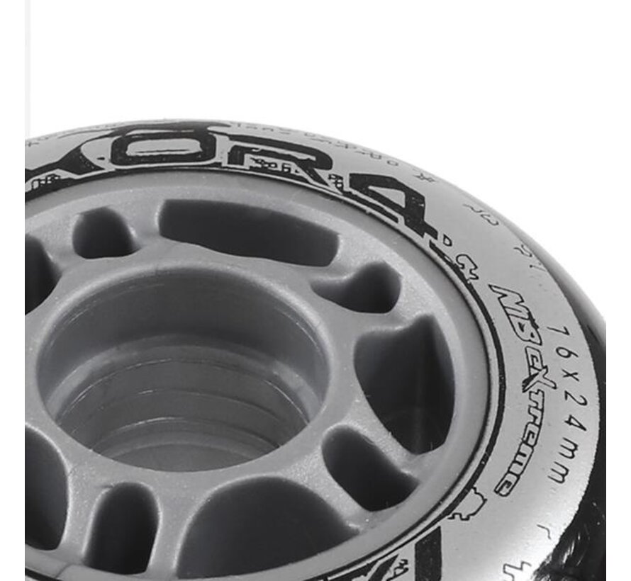 Kółka do rolek Nils Extreme Black Inline Skate (zestaw 4 szt.) | 70 mm, 72 mm lub 76 mm | twardość 82A i wysoki współczynnik odbicia PU