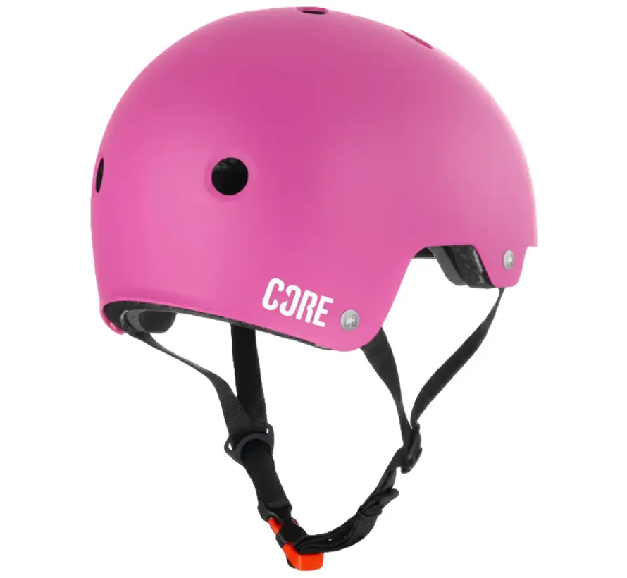 Core Action Sport Helmet Pink Lightweight Skate and Stunt Helmet with EPS Foam, Ventilation Holes and Replaceable Padding