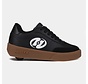 Heelys Goleeh Black/White/Gum Comfortable Roller Shoes with Removable Wheel & Rubber Sole