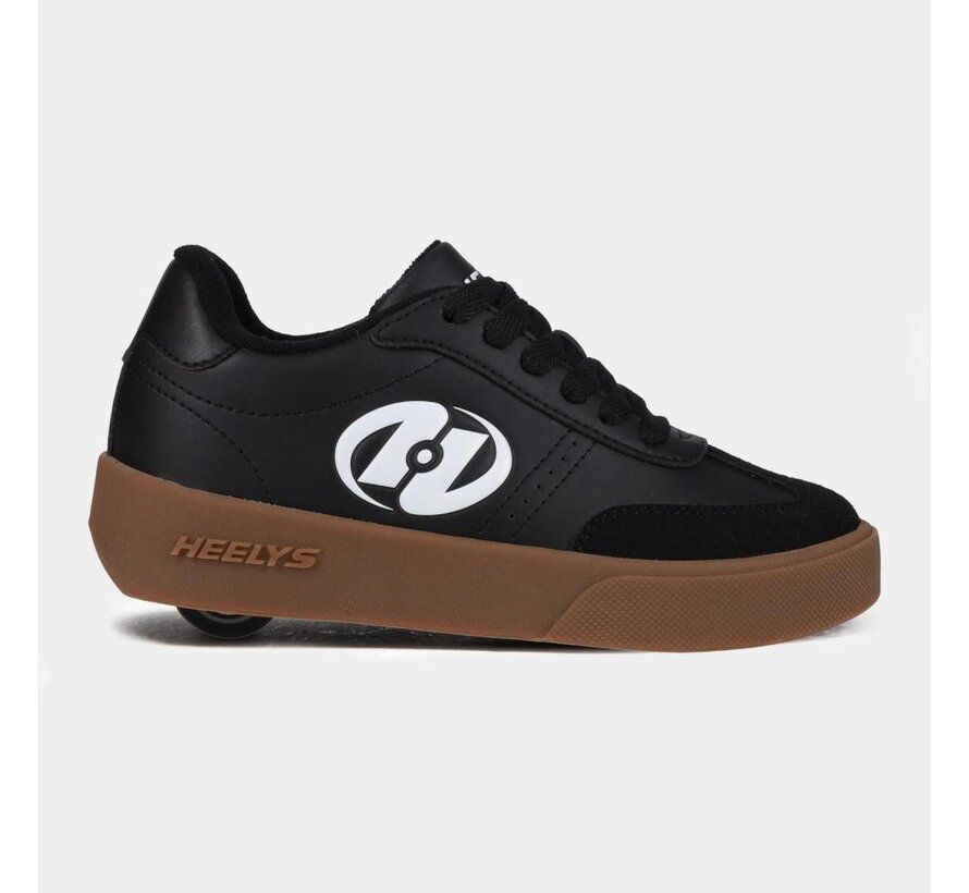 Heelys Goleeh Czarno-Biało-Gumowe Wygodne Rolki z Wyjmowanym Kółkiem i Gumową Podeszwą