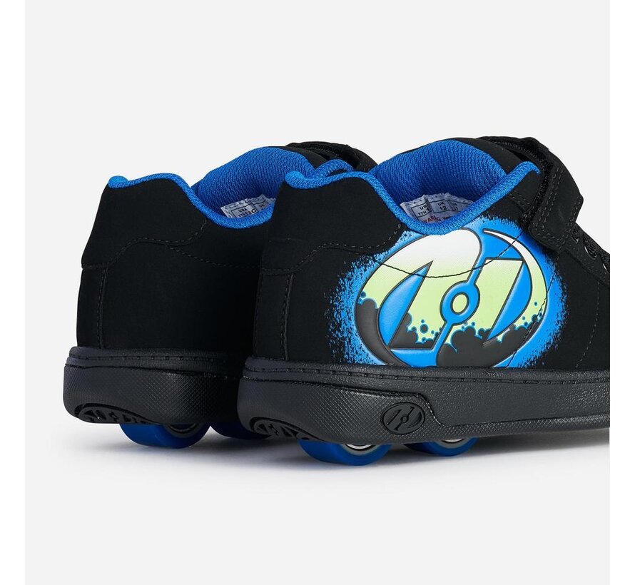 Heelys X2 Kolect Czarne/Królewskie/Zielone Rolki z Podwójnymi Kółkami, Podeszwą Środkową EVA, Gumową Podeszwą i Wyjmowanymi Kółkami
