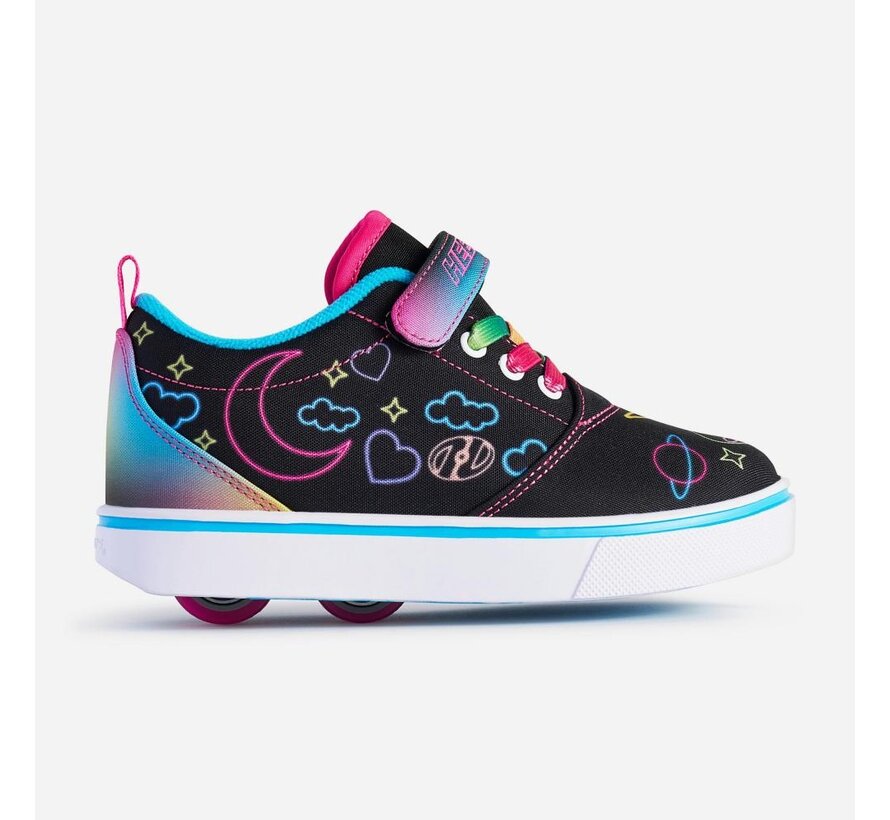 Heelys X2 Pro 20 Prints Black / Hot Pink / Multi Dubbelwiel Rolschoenen met ABEC 5 Lagers, EVA-Demping & Verwijderbare Wielen