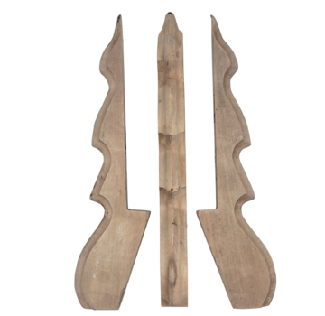 Set aus 2 Biedermeier-Möbelbeinen aus Buchenholz, 37 cm