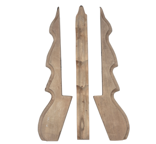 Set van 2 Biedermeier Meubelpoten – Beukenhout – 37 cm – Klassiek Design – Voor Tafels, Kasten & Meubelrestauratie – Onbewerkt Hout