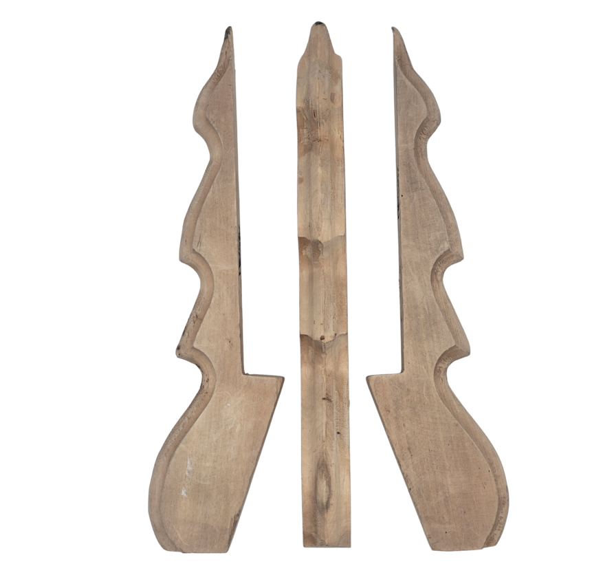 Juego de 2 patas Biedermeier para muebles – Madera de haya – 37 cm – Diseño clásico – Para mesas, armarios y restauración de muebles – Madera sin tratar