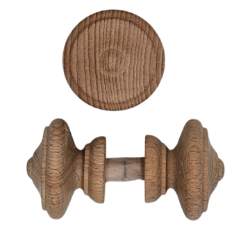 Set van 5 Beuken houten Meubelknoppen & Ornamente