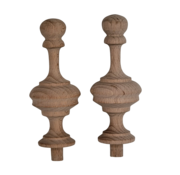Set di 2 ornamenti a forma di torre in legno
