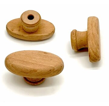 Set di 2 pomelli per porte in legno di faggio