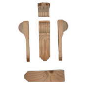 Narrow pine wooden console furniture fittings, 5 pieces
