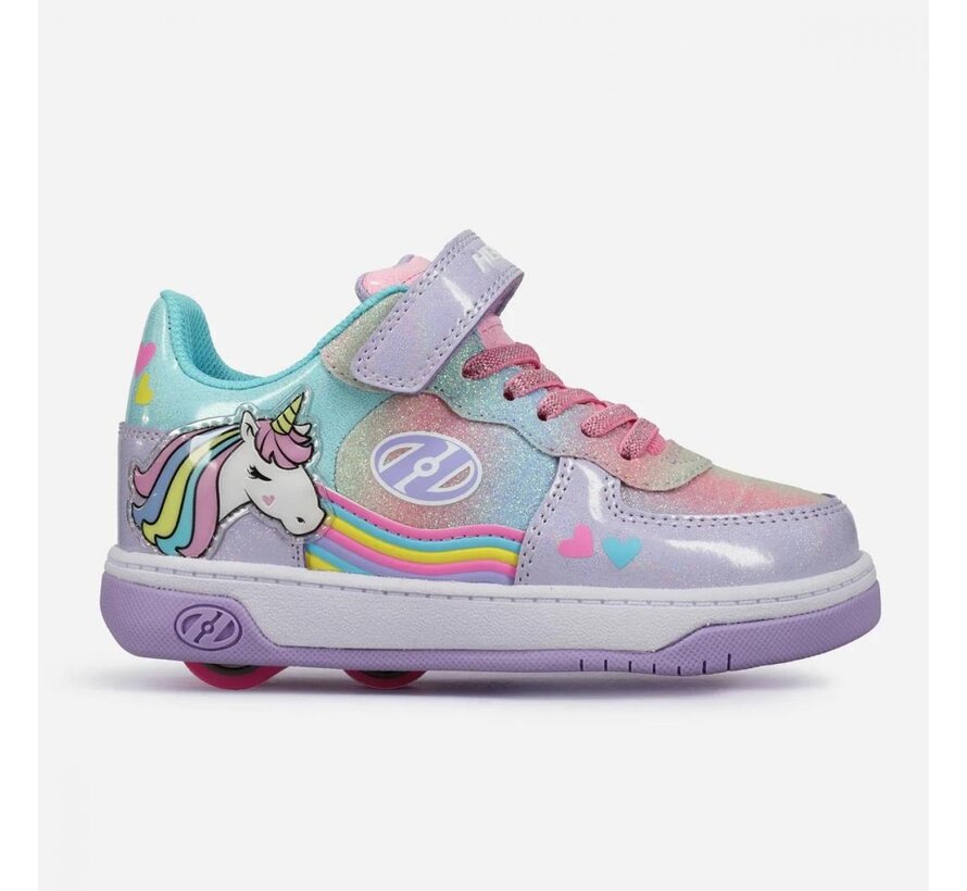 Heelys X2 Reserve Low Lavande / Rose poudré / Multicolore | Chaussures à roulettes à double roue avec amorti EVA, roulements ABEC 5 et roues amovibles