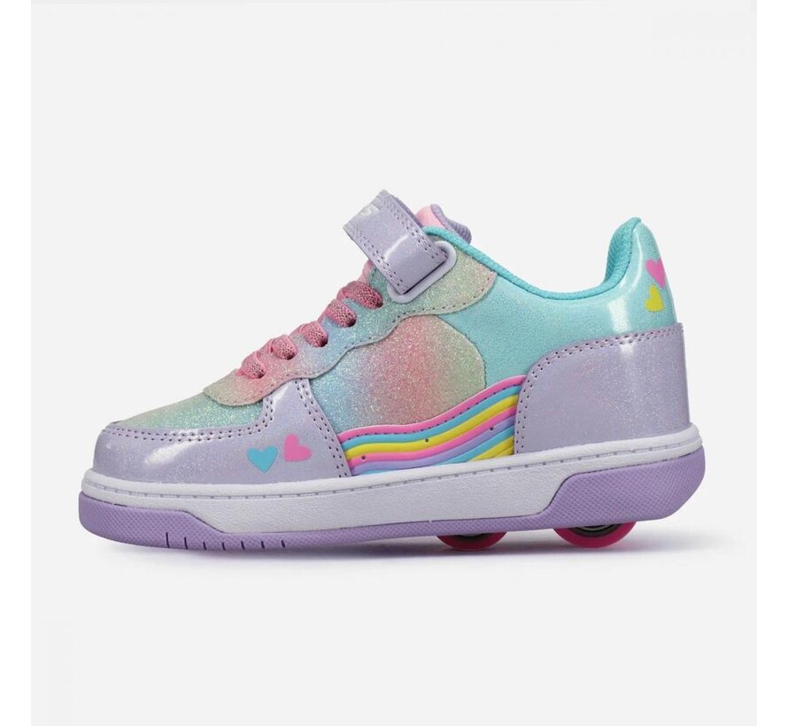 Heelys X2 Reserve Low Lavender / Blush / Multi | Rolkowe buty z podwójnymi kółkami, amortyzacją EVA, łożyskami ABEC 5 i wyjmowanymi kółkami