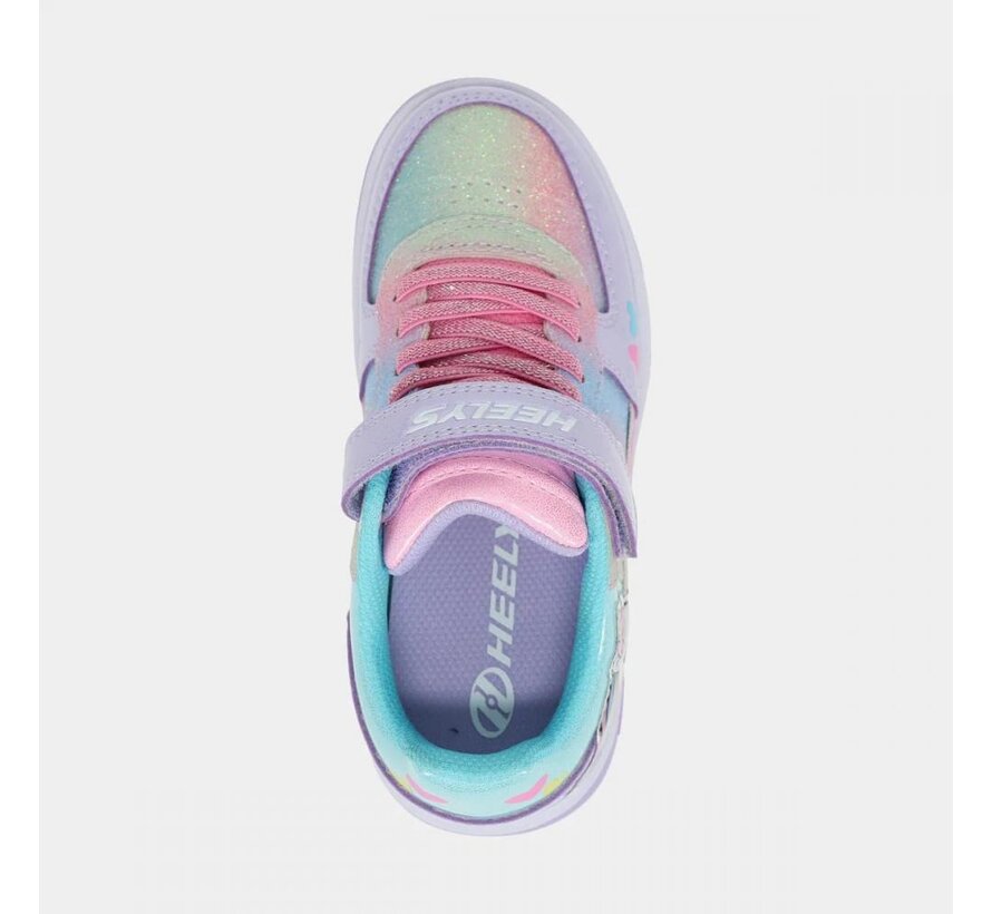 Heelys X2 Reserve Low Lavender / Blush / Multi | Rolkowe buty z podwójnymi kółkami, amortyzacją EVA, łożyskami ABEC 5 i wyjmowanymi kółkami