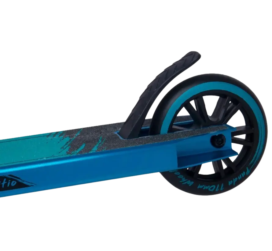 Monopattino acrobatico Panda Initio v2 Teal, modello base leggero e robusto con ruote da 100 mm, barra a T in acciaio e affidabile compressione IHC