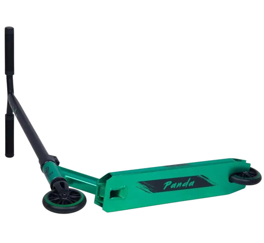 Panda Initio v2 Stunt-Scooter Grün – Robuster Anfänger-Scooter mit 100-mm-Rädern, Stahllenker und Aluminiumdeck