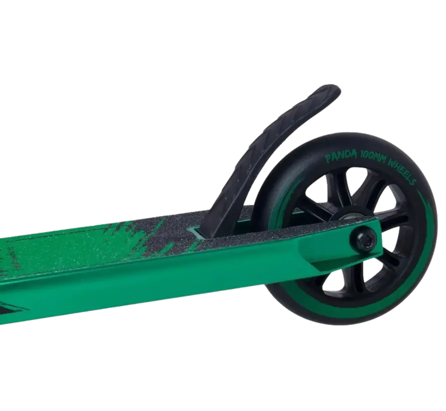 Panda Initio v2 Stunt Scooter Green Sturdy Beginner Scooter with 100 mm Wheels, Steel Handlebars & Aluminum Deck