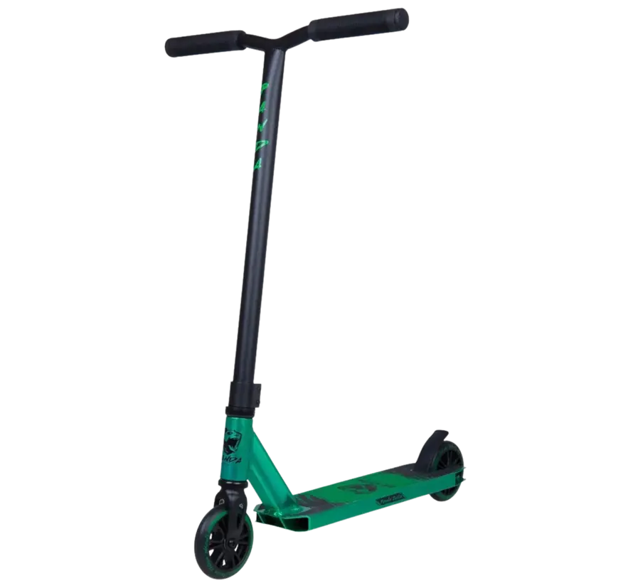 Panda Initio v2 Stunt-Scooter Grün – Robuster Anfänger-Scooter mit 100-mm-Rädern, Stahllenker und Aluminiumdeck