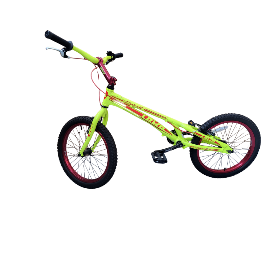 Vélo d'essai Onza Tyke 20 pouces jaune pour débutants