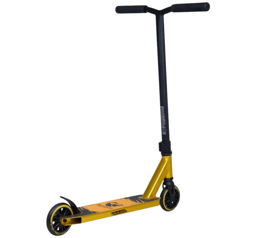 Panda Initio v2 Stuntstep Gold Deck Lichtgewicht Beginnersstep met 110 mm Wielen, Stalen Bar & IHC Compressie