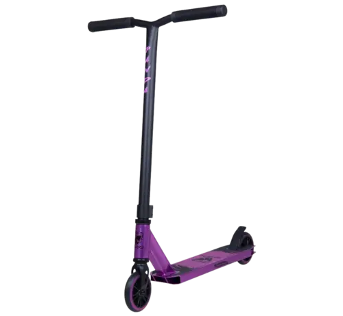 Panda Patinete acrobático Panda Initio v2, color morado. Patinete robusto y ligero para principiantes con ruedas de 110 mm, manillar de acero y plataforma de aluminio.