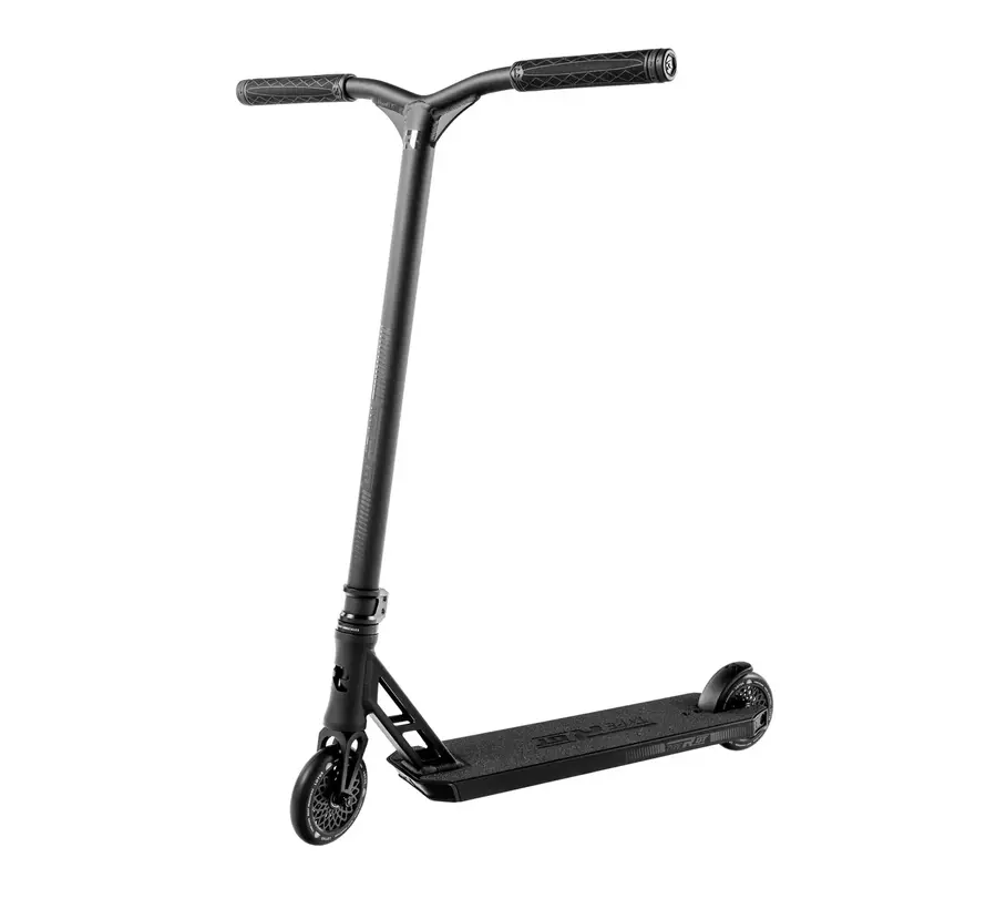 Root Type R GT Stunt-Scooter, Schwarz, Professioneller Freestyle-Scooter mit 120-mm-Honeycore-Rädern, Aluminiumdeck und IHC-Kompressionsdämpfer