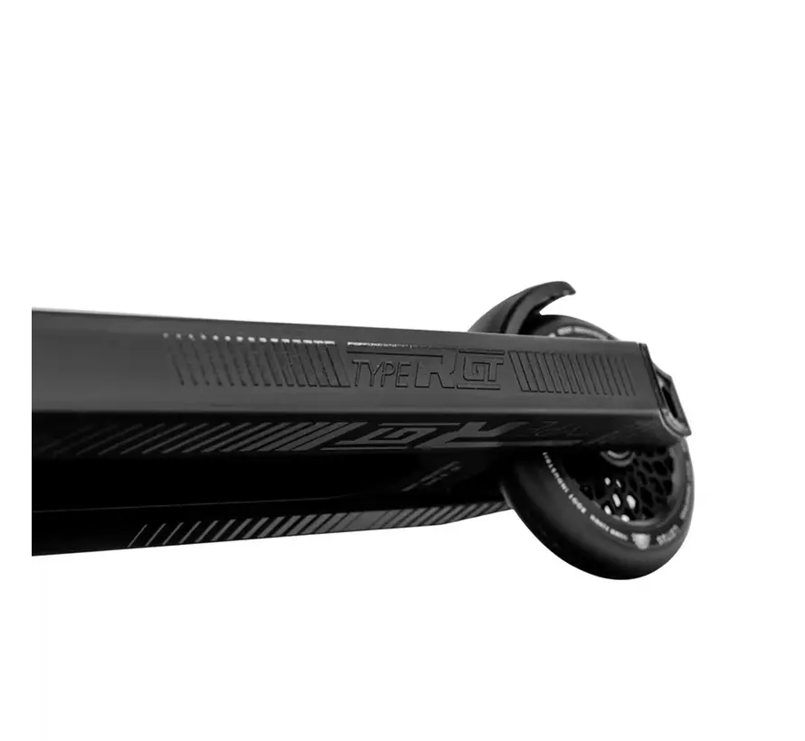 Root Type R GT Stunt-Scooter, Schwarz, Professioneller Freestyle-Scooter mit 120-mm-Honeycore-Rädern, Aluminiumdeck und IHC-Kompressionsdämpfer