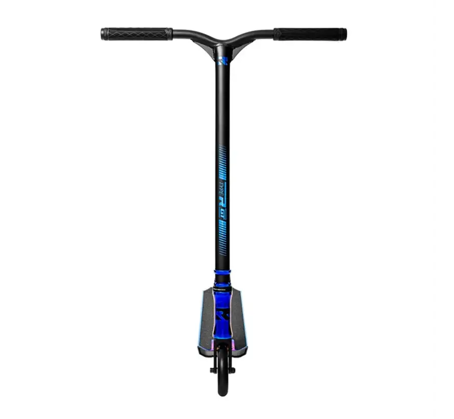 Patinete acrobático Root Type R GT Blu Ray, patinete freestyle profesional con ruedas Honeycore de 120 mm, plataforma de aluminio y sistema de compresión IHC.