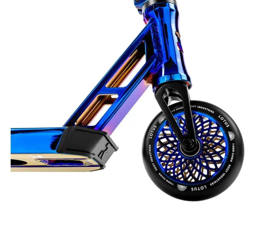 Root Type R GT Stunt Scooter Blu Ray Professioneller Freestyle-Scooter mit 120-mm-Honeycore-Rädern, Aluminiumdeck und IHC-Kompressionsdämpfer