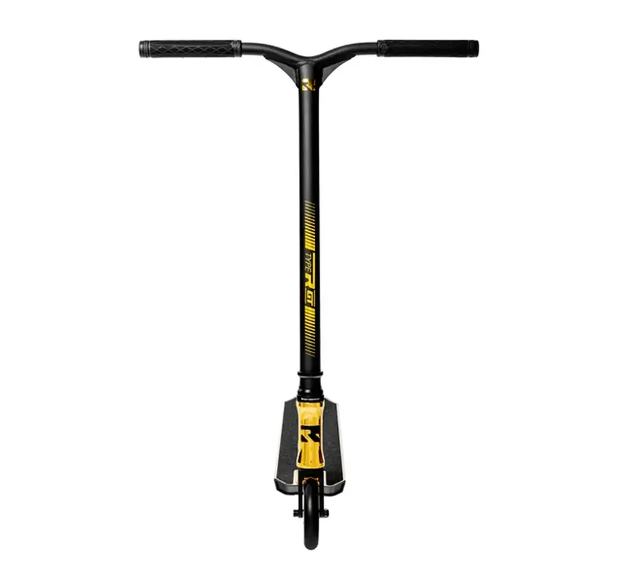 Root Type R GT Stuntstep Gold High-End Freestyle Step met 120 mm Honeycore Wielen, Aluminium Deck en IHC Compressie