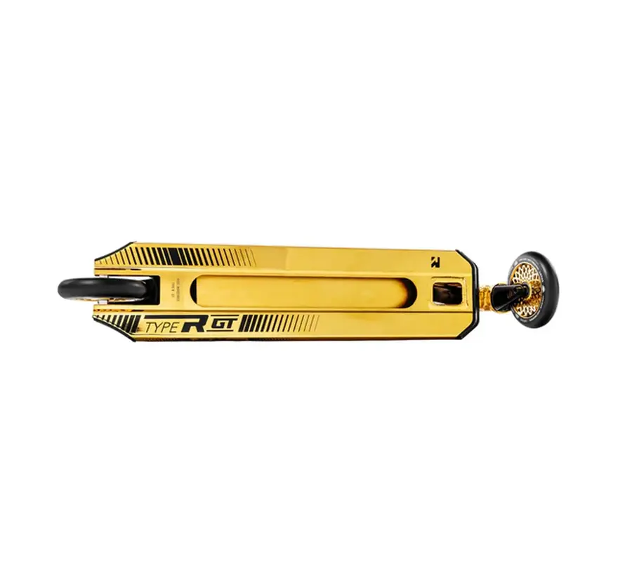 Root Type R GT Stuntstep Gold High-End Freestyle Step met 120 mm Honeycore Wielen, Aluminium Deck en IHC Compressie