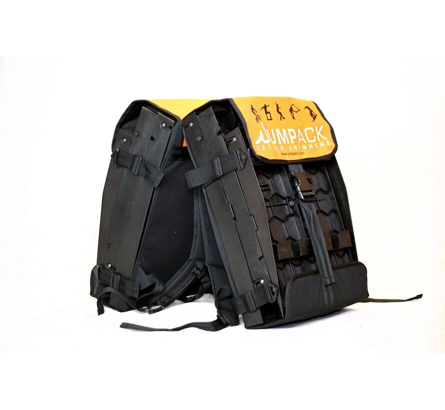 Kit de rampa Jumpack Pro de 3 etapas con bolsa incluida. Rampa plegable de tres fases para BMX, patinete acrobático, skate y freestyle.