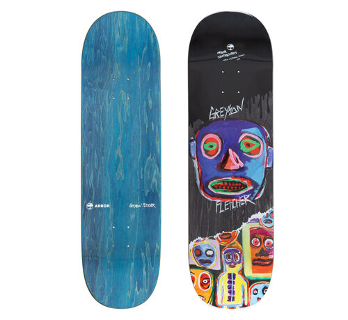 Arbor Tabla de skate de alto rendimiento Arbor Deck Greyson 8.875 Faces con arce duro y diseño de Greyson Fletcher