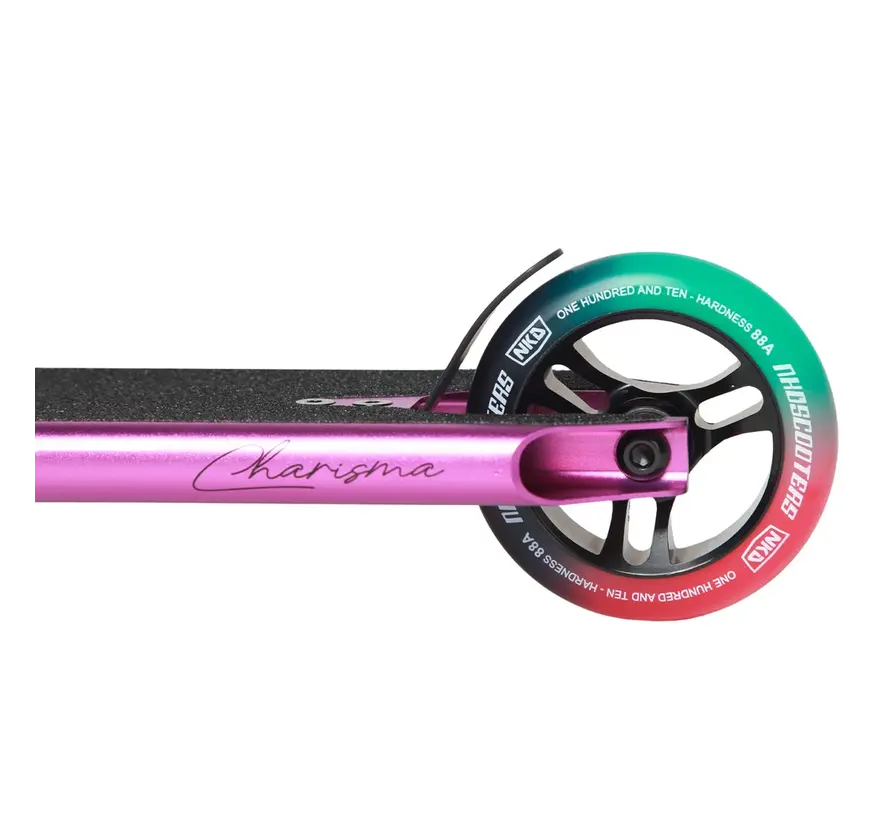 NKD Rizz Stunt-Scooter – Leicht, robust und komplett für Anfänger und Fortgeschrittene – 110-mm-Räder und Deck aus 6061-T6-Aluminium.