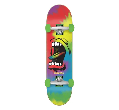 Santa Cruz Deskorolka Santa Cruz Screaming Big Mouth Tie-Dye 8,0 cala, uniwersalna, idealna na ulicę i do parku, z kultową grafiką i wysokiej jakości konstrukcją