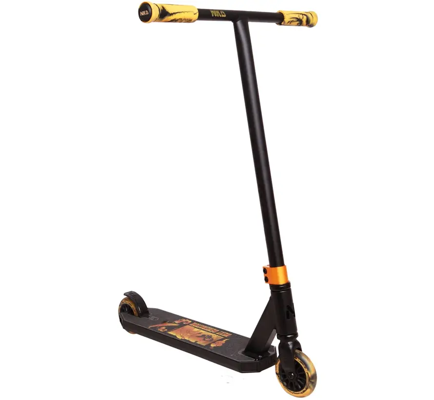 Patinete acrobático NKD Next Generation negro/dorado con manillar en T