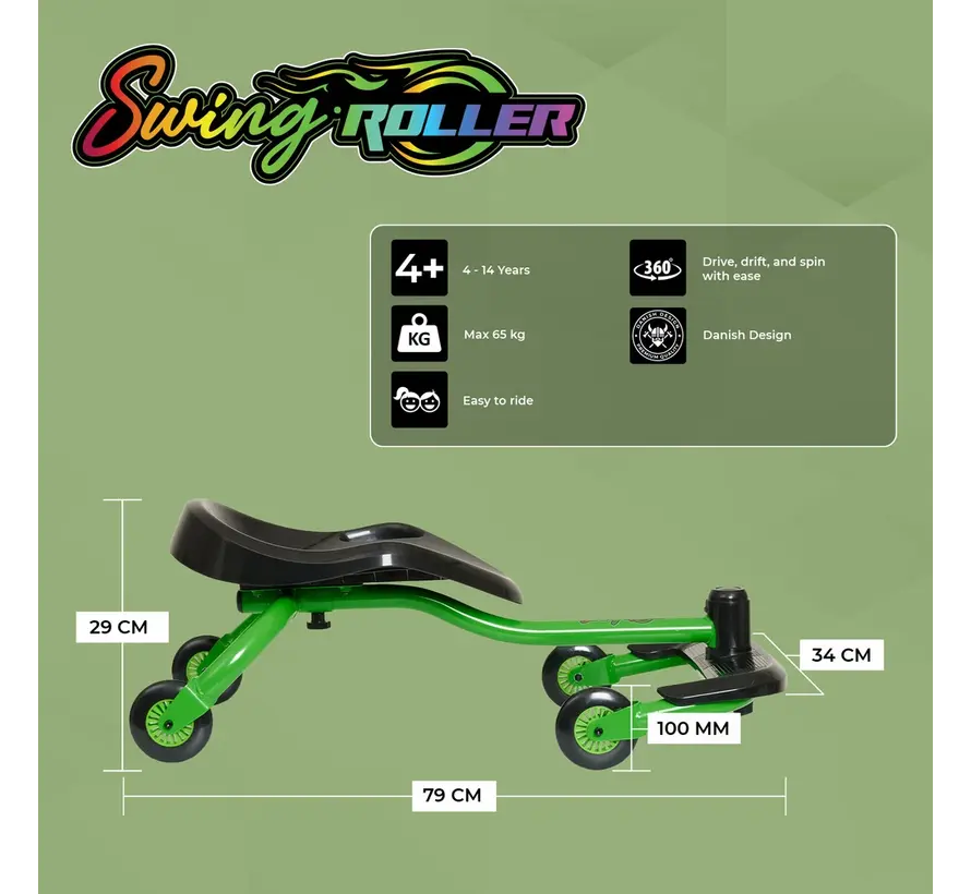 Story Swing Roller Shuffle Car Self-Moving Driving Play Vehicle by Steering Movement