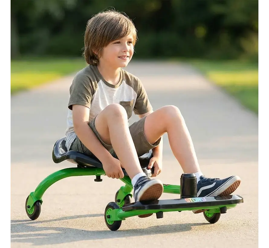 Story Swing Roller Shuffle Car Self-Moving Driving Play Vehicle by Steering Movement