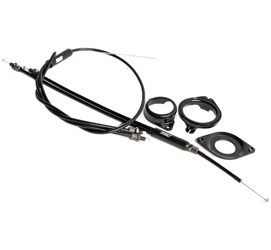 Family AM Gyro BMX Brake Set Black Complete Gyro Brake Solution for BMX with Handlebar Rotation