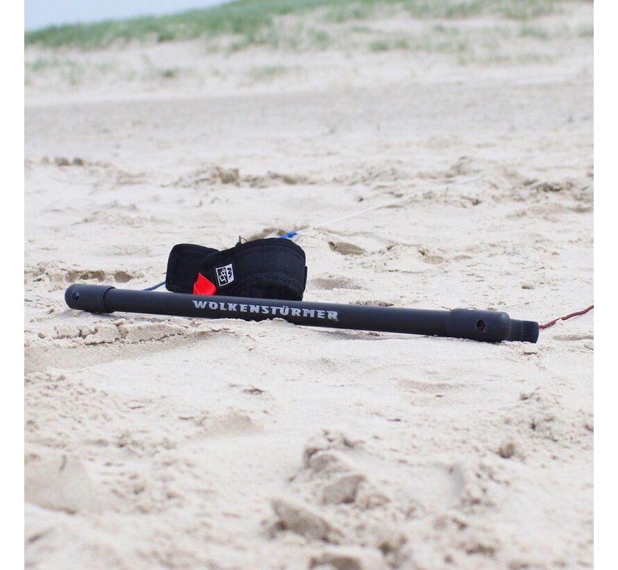 Barra di controllo per aquilone Wolkenstürmer a 2 linee – manubrio da 56 cm con guinzaglio di sicurezza (Kitekiller)