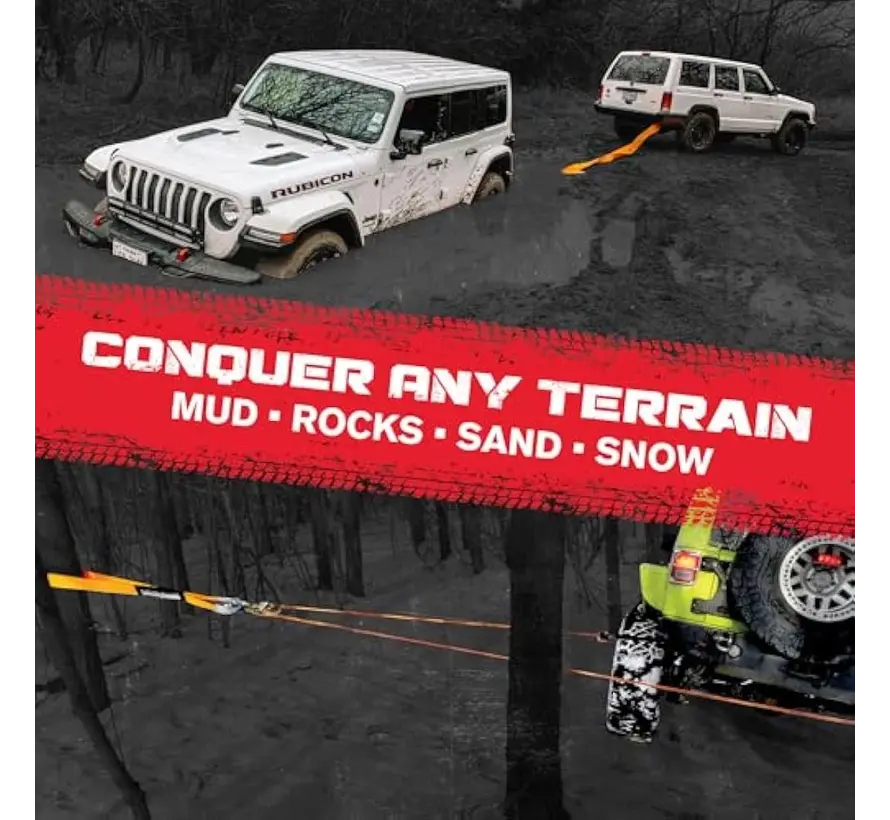 GearAmerica Tow Strap / Tree Saver  7,6cm x 2,4m  15 ton  trekkracht