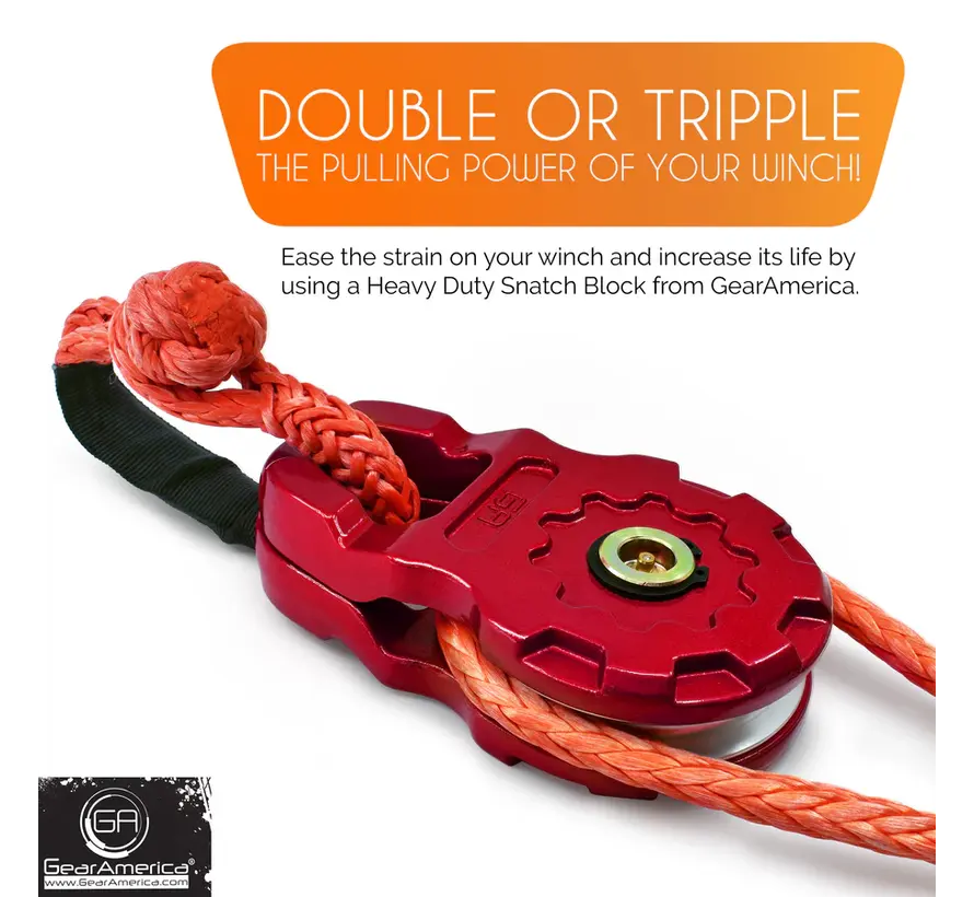 Poulie GearAmerica Block 18T Rouge