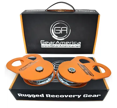 GearAmerica GearAmerica Snatch Block (9US TON) zestaw 2 sztuk pomarańczowych