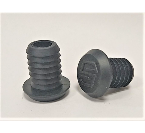 Striker Adhesivos para extremos de barra de manillar de acero negro