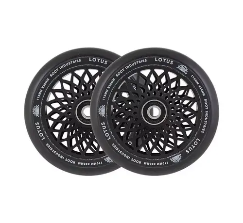 Root Industries Ruedas Root Lotus de 30 mm de ancho y 120 mm de grosor, color negro