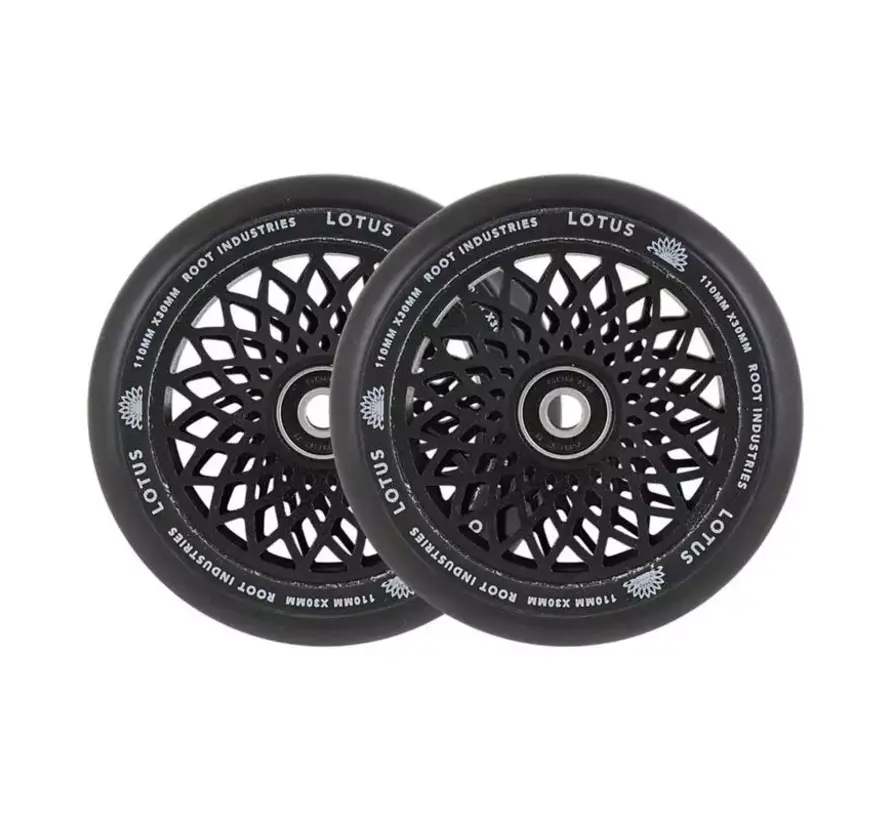 Root Lotus Felgen, 30 mm breit, schwarz, 110 mm – Nachbau