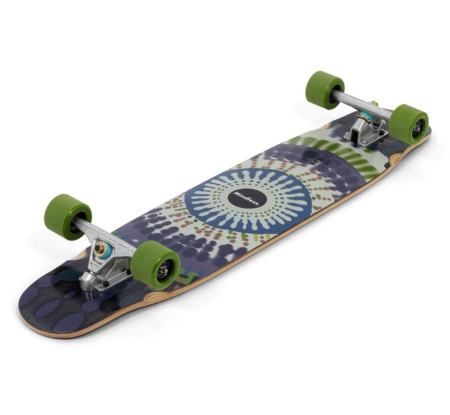 Patineta larga Mindless Tula Dancer de 40 x 8,5 pulgadas con ejes Mindless Talisman V2 y ruedas de 66 mm