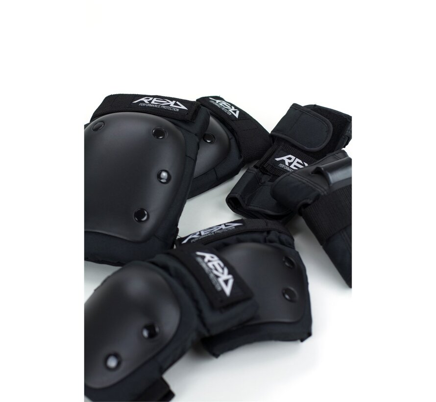 REKD RKD590 Junior Triple Protection Set Junior Protective Set z ochraniaczami na kolana, łokcie i nadgarstki